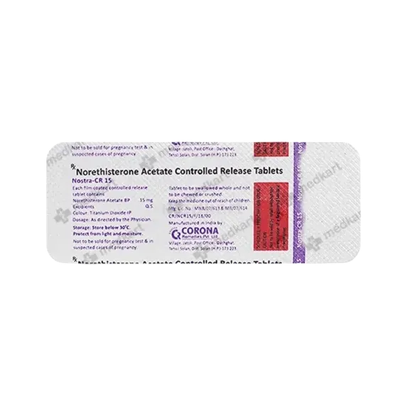 nostra cr 15mg tablet 10's